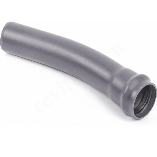 Отвод 45° 110-110, Хемкор SDR, 125, раструб-труба, серый