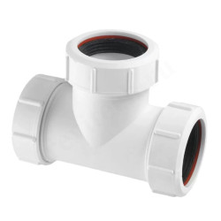 Тройник 90° 32-32-32, McAlpine, обжим-обжим, белый