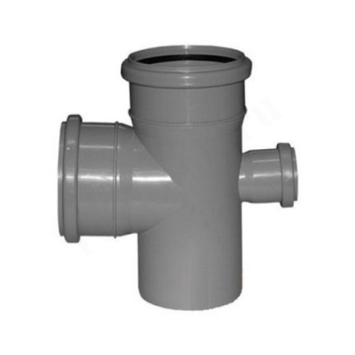 Крестовина 87° 110-110-110-50, Sinikon Стандарт, раструб-труба, серый, одноплоскостная