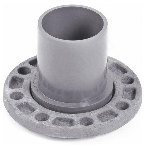 Переходник 160-150, Хемкор SDR, 26, труба-фланец, серый, с мет.фланцем