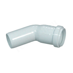 Отвод 45° 50-50, Sinikon COMFORT PLUS, раструб-труба, белый