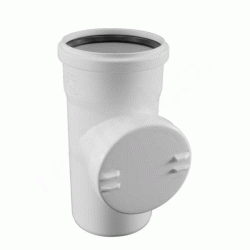 Ревизия 110-110-110, Rehau RAUPIANO Plus, раструб-труба, белый