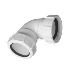 Отвод для сифона 90° 32-32, McAlpine, обжим-обжим, белый