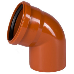 Отвод 67° 160-160, Valfex, раструб-труба, оранжевый