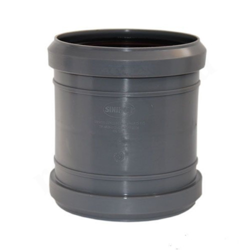 Муфта 110-110, Sinikon Стандарт, раструб-раструб, серый