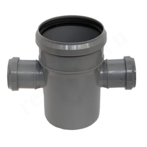 Крестовина 87° 110-50-50-110, Sinikon Стандарт, раструб-труба, серый, одноплоскостная