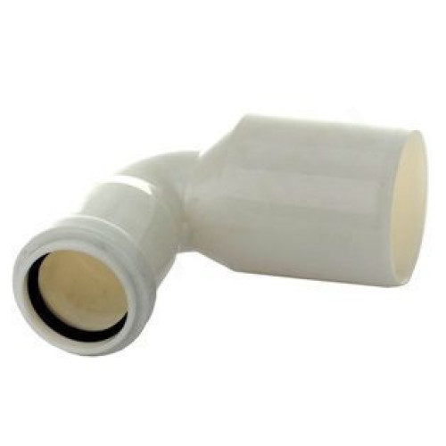 Переходник 90 50-32, Sinikon, раструб-труба, белый