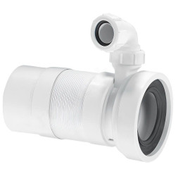 Отвод для унитаза 90-110, McAlpine, обжим-труба, белый