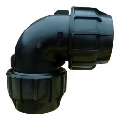 Отвод 90° 110-110, Sinikon Rain Flow, обжим-обжим, черный