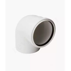 Отвод 87° 110-110, Sinikon COMFORT PLUS, раструб-труба, белый