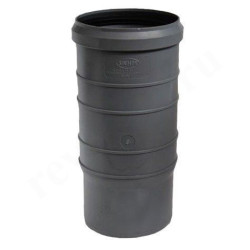 Патрубок компенсационный 110-110, Sinikon Стандарт, раструб-труба, серый, учетверенный