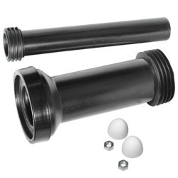 Отвод для унитаза 110-90, McAlpine, труба, черный