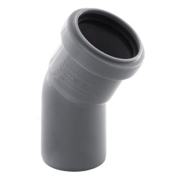 Отвод 30° 50-50, RTP, раструб-труба, серый