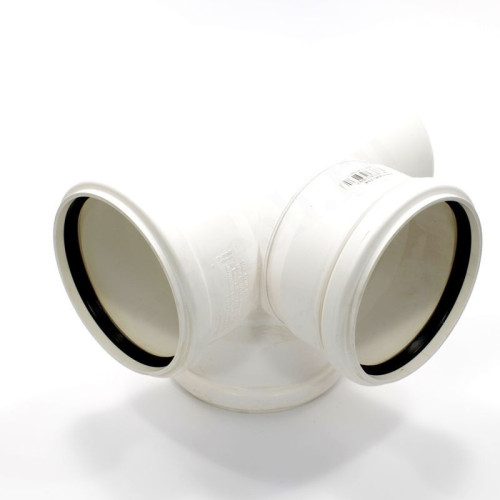 Крестовина 87° 110-110-110-110, Rehau RAUPIANO Plus, раструб-труба, белый, двухплоскостная