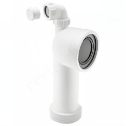 Отвод для унитаза 90° 90-110, McAlpine, обжим-труба, белый