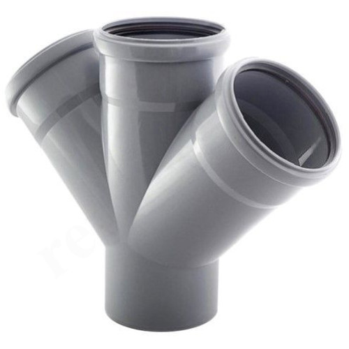 Крестовина 45° 110-110-110-110, Sinikon Стандарт, раструб-труба, серый, одноплоскостная