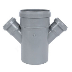 Крестовина 45 110-50-50-110, Sinikon Стандарт, раструб-труба, серый, одноплоскостная