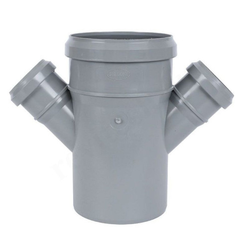 Крестовина 45 110-50-50-110, Sinikon Стандарт, раструб-труба, серый, одноплоскостная