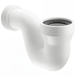 Отвод для унитаза 97-110, McAlpine, обжим-труба, белый