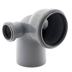 Отвод 87° 110-50-50-110, RTP, раструб-труба, серый, правая/левая