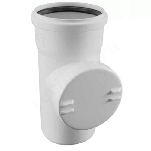 Ревизия 110-110-110, Sinikon COMFORT PLUS, раструб-труба, белый