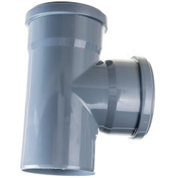 Тройник 87° 110-110-110, RTP, раструб-труба, серый