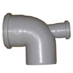 Отвод 87 110-50-110, Sinikon Стандарт, раструб-труба, серый