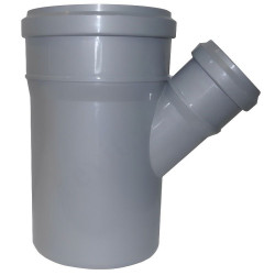 Тройник 45° 110-32-110, RTP, раструб-труба, серый