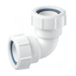 Отвод для сифона 90° 32-32, McAlpine, обжим-обжим, белый