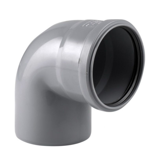 Отвод 87° 110-110, RTP, раструб-труба, серый