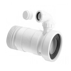 Отвод для унитаза 90-110, McAlpine, обжим-труба, белый