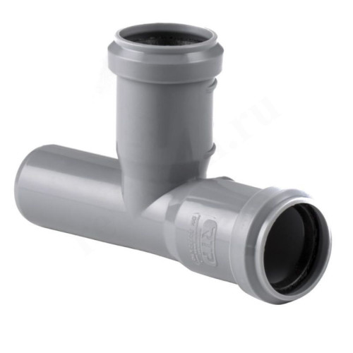 Тройник 87° 32-32-32, RTP, раструб-труба, серый