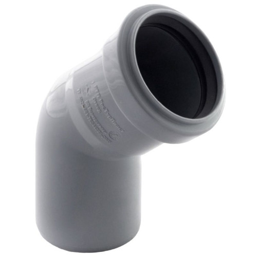 Отвод 67° 50-50, RTP, раструб-труба, серый