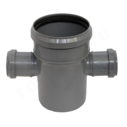 Крестовина 87° 110-50-50-110, Sinikon Стандарт, раструб-труба, серый, одноплоскостная