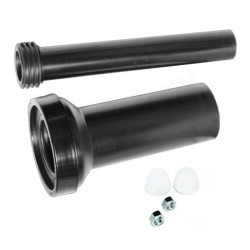 Отвод для унитаза 90-90, McAlpine, труба, черный