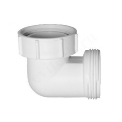 Отвод для сифона 90° 40-1 1/2", McAlpine, обжим-резьба, белый