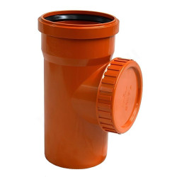 Ревизия 110-110-110, Sinikon Универсал, раструб-труба, оранжевый