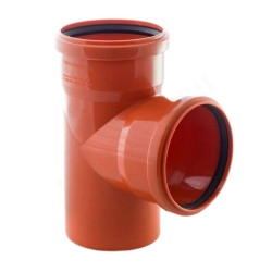 Тройник 87° 110-110-110, RTP, раструб-труба, оранжевый