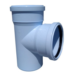 Тройник 87 110-110-110, Sinikon Rain Flow, раструб-труба, голубой