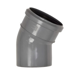 Отвод 15 40-40, Sinikon Стандарт, раструб-труба, серый