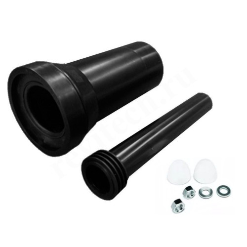 Отвод для унитаза 110-110, McAlpine, труба, черный