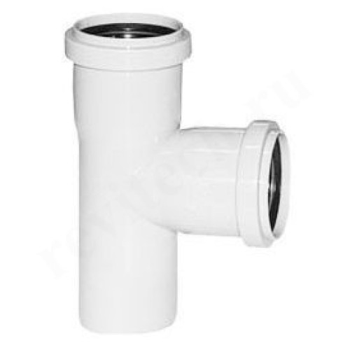 Тройник 87° 50-50-50, Sinikon COMFORT PLUS, раструб-труба, белый