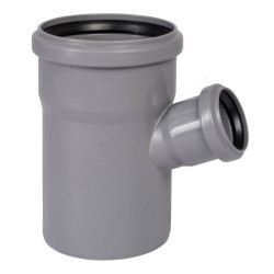 Тройник 67° 110-50-110, RTP, раструб-труба, серый