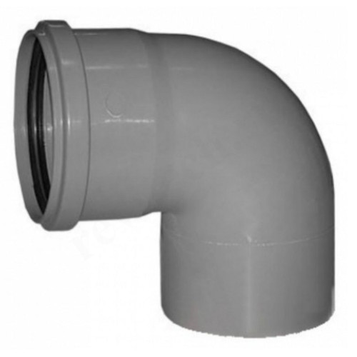 Отвод 87° 110-110, Sinikon Стандарт, раструб-труба, серый