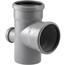 Крестовина 87° 110-110-50-110, RTP, раструб-труба, серый, одноплоскостная