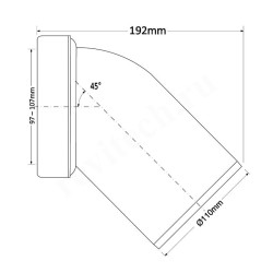 Отвод для унитаза 45 90-110, McAlpine, раструб-труба, белый
