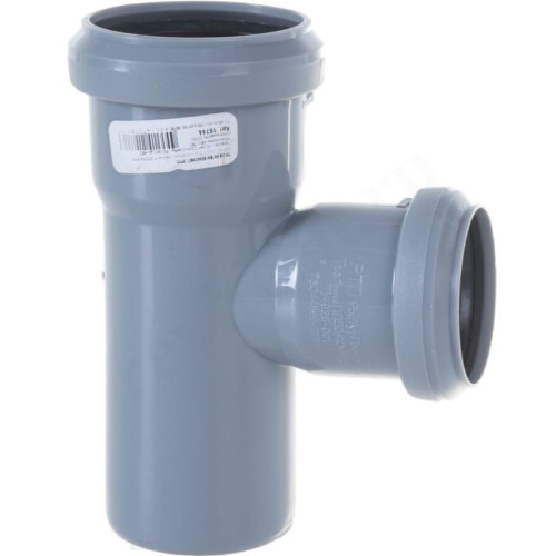 Тройник 87° 50-40-50, RTP, раструб-труба, серый