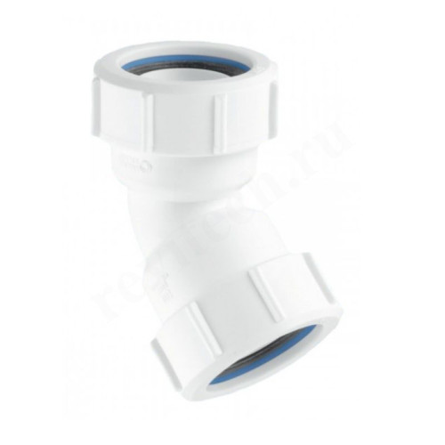 Отвод для сифона 135° 32-32, McAlpine, обжим-обжим, белый