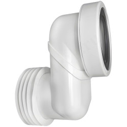 Отвод для унитаза 90-110, McAlpine, обжим-труба, белый