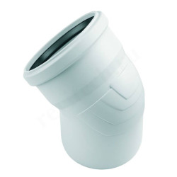 Отвод 87° 50-50, Rehau RAUPIANO Plus, раструб-труба, белый